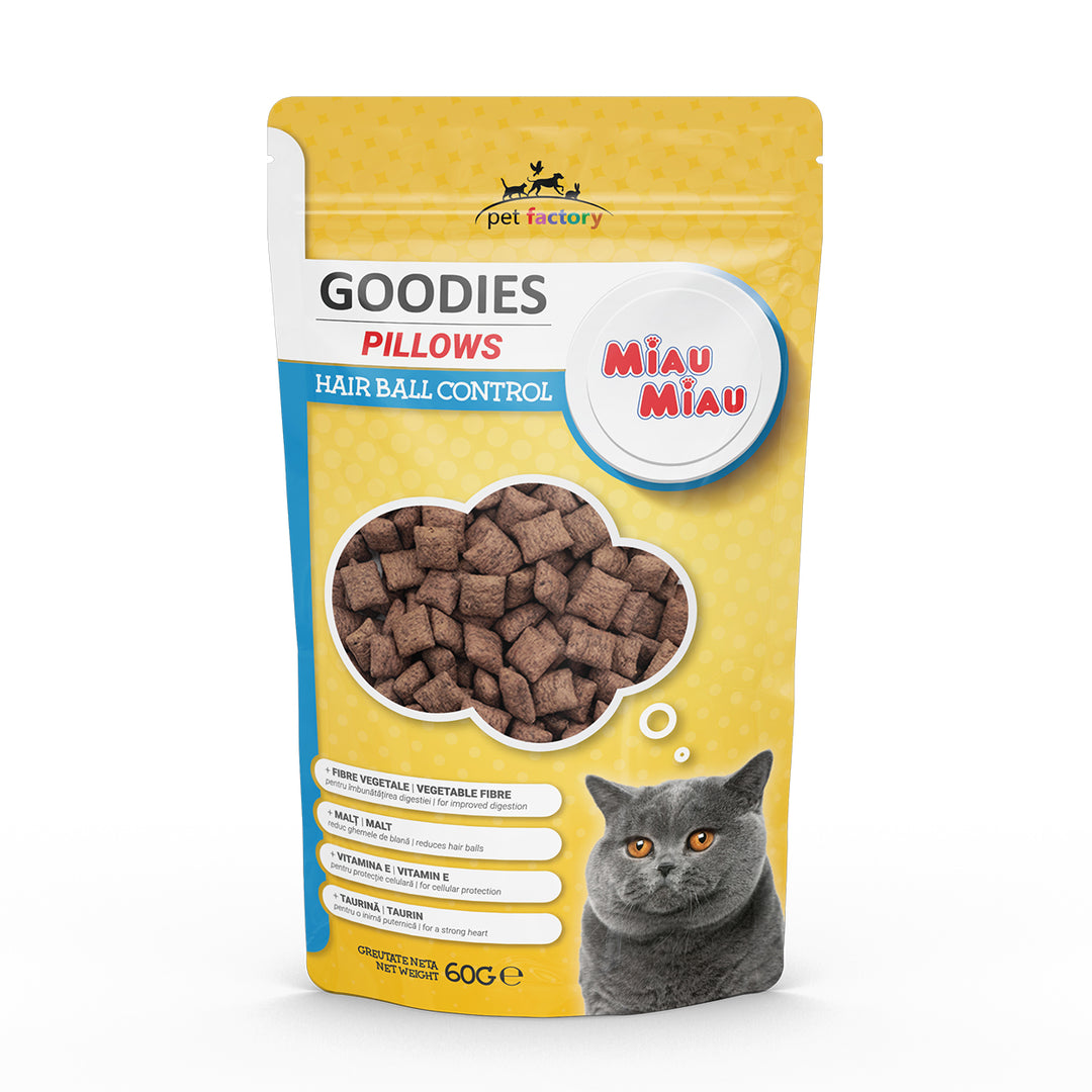 Recompense Pisici MIAU MIAU Pillow Hairball | 60g, Control Ghemuri Par