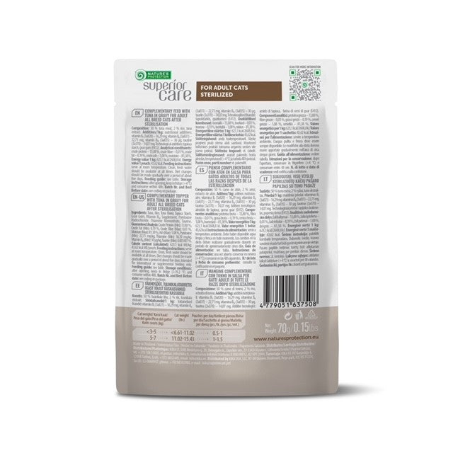 Superior Care Topper Adult Cat Sterilised cu Ton 70g