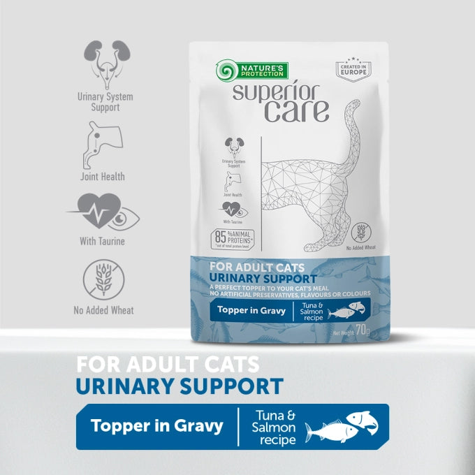 Superior Care Topper Adult Cat Urinary cu Ton si Somon 70g