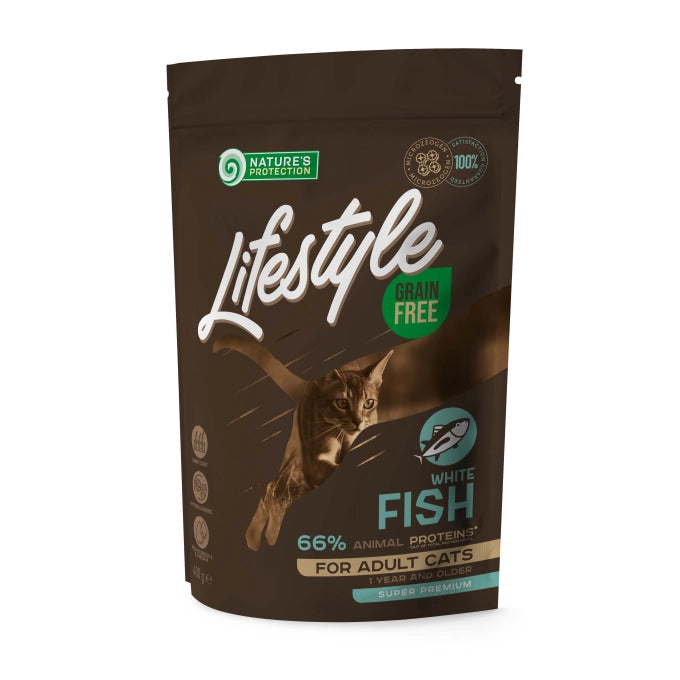 Nature s Protection Lifestyle Grain Free Adult Cat White Fish
