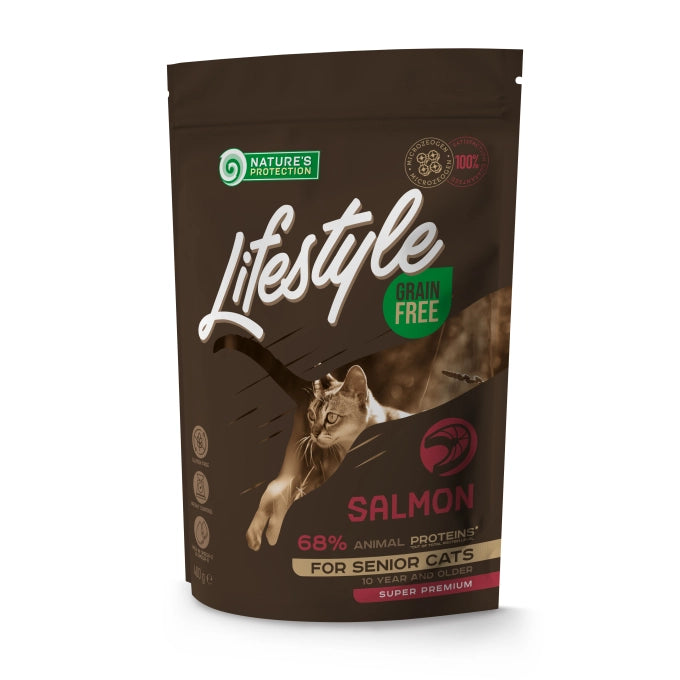 Nature s Protection Lifestyle Grain Free Senior Cat cu Somon