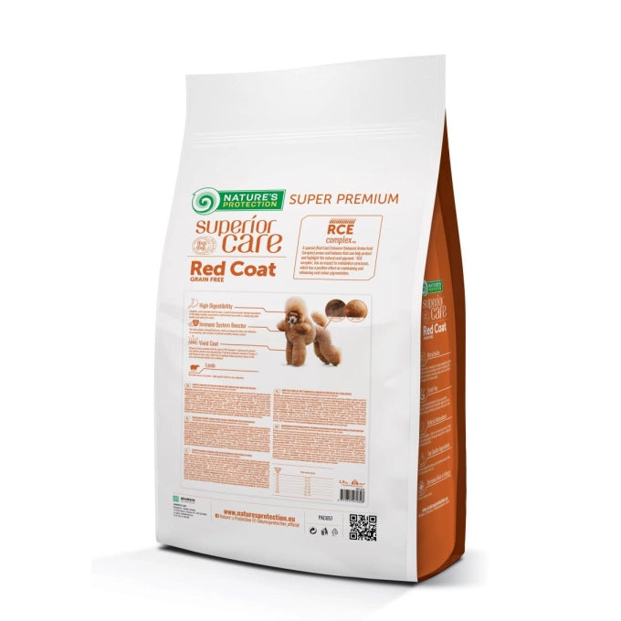 Superior Care Red Coat Grain Free Adult Small Mini Breeds cu Miel 10 Kg