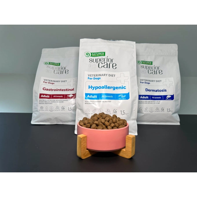 Superior Care Veterinary Diet Dermatosis Adult All Breeds cu Somon 10 Kg