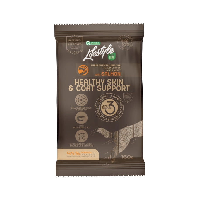 Natures Protection Lifestyle Snack GF SkinCoat pentru Caini Adulti cu Somon