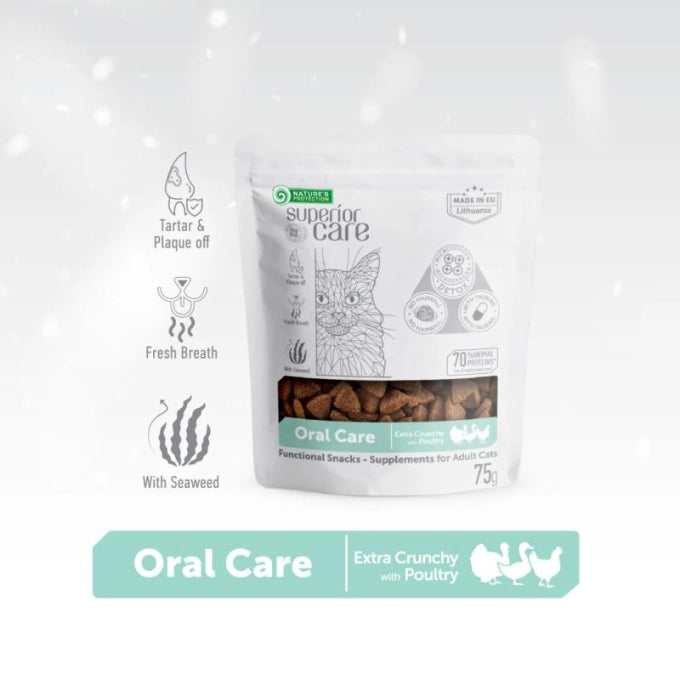 Superior Care Recompense Oral Care cu Pasare pentru Pisici Adulte 110 Gr