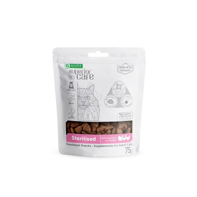 Superior Care Recompense cu Pasare pentru Pisici Adulte Sterilizate 75 Gr
