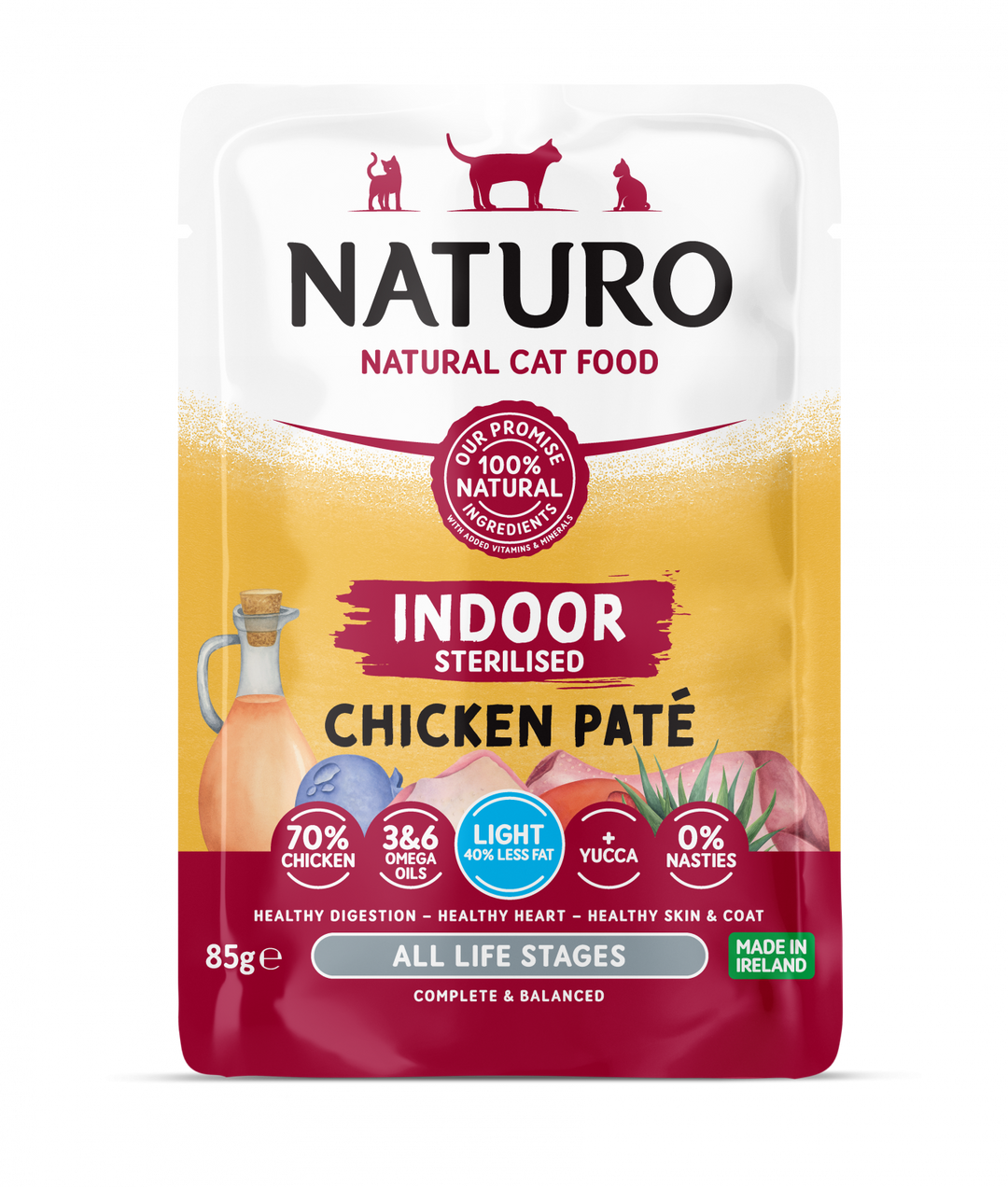 Naturo Adult Sterilised Cat Mousse cu Pui 85g