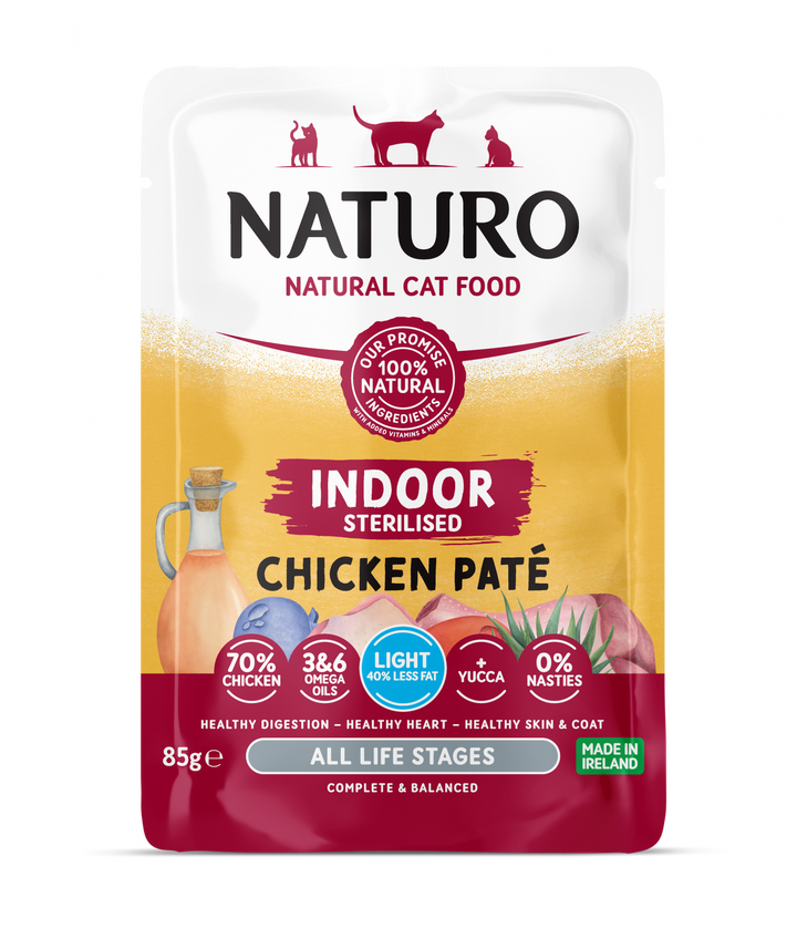 Naturo Adult Sterilised Cat Mousse cu Pui 85g