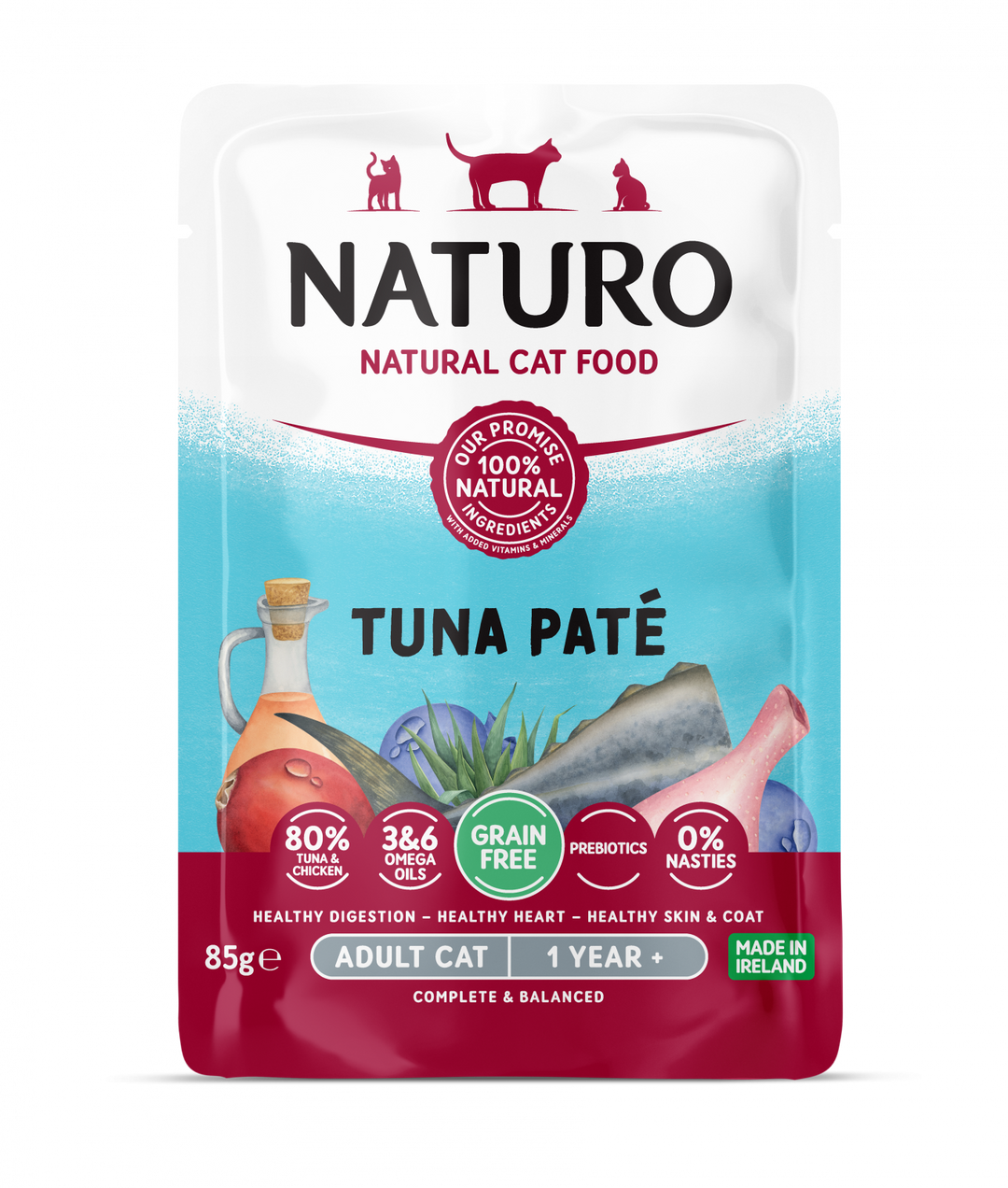 Naturo Adult Cat Mousse cu Ton 85g