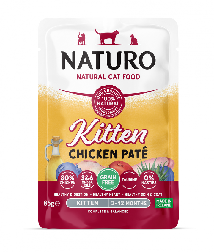 Naturo Kitten Cat Mousse cu Carne Pui 85g
