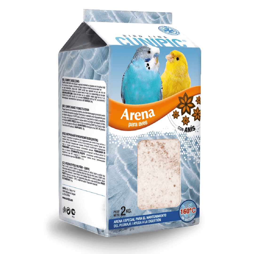 Nisip igienic pentru păsări cu anason CUNIPIC, 2kg - curățare și digestie optime
