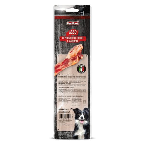 Os natural cu sunca pentru câine adult, BestBone, gustare sanatoasa și delicioasa, 300g