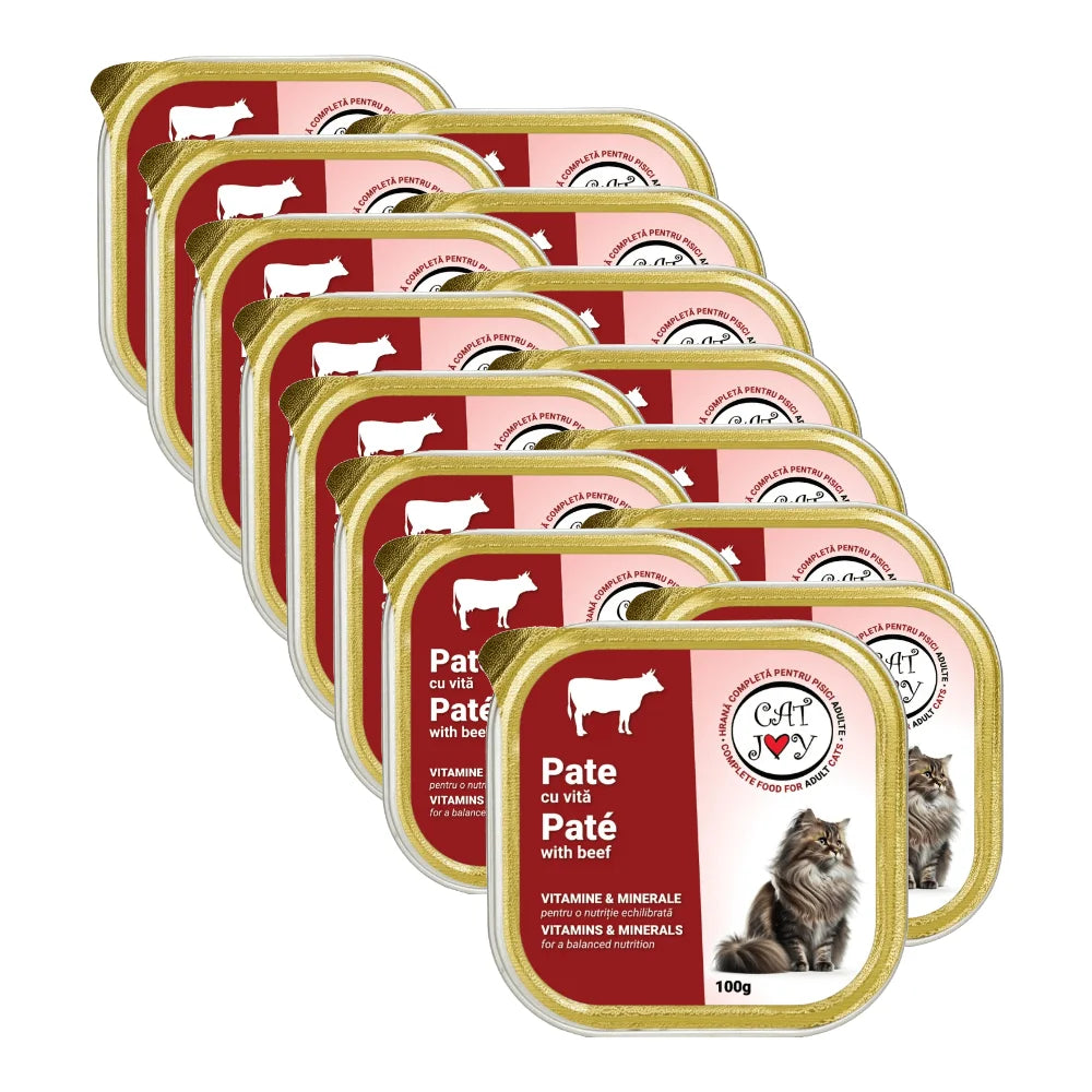 Hrană Umedă Pisici CAT JOY | Pate cu Vită, 100g
