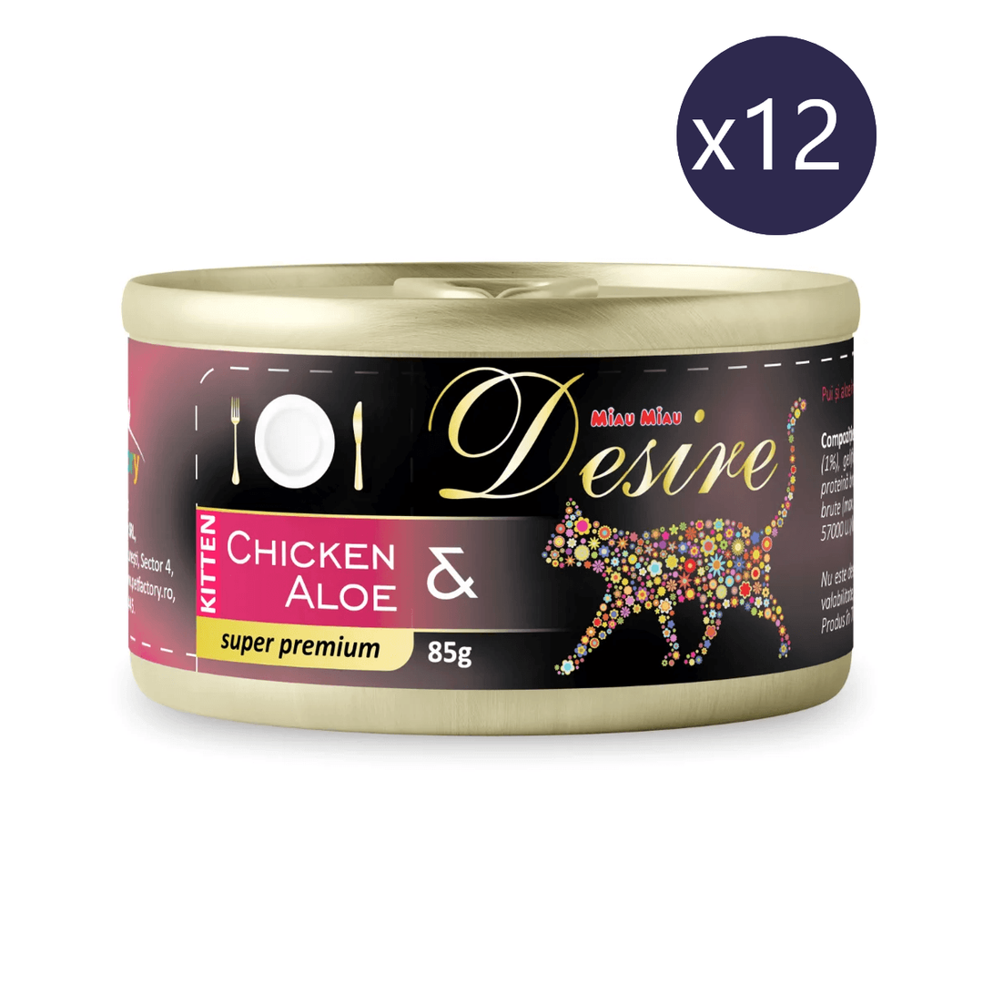 Hrana Umeda Pisici DESIRE Kitten | Pui si Aloe, 85g