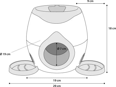 Pawise Ball Launcher Food Feeder Dispenser Recompense