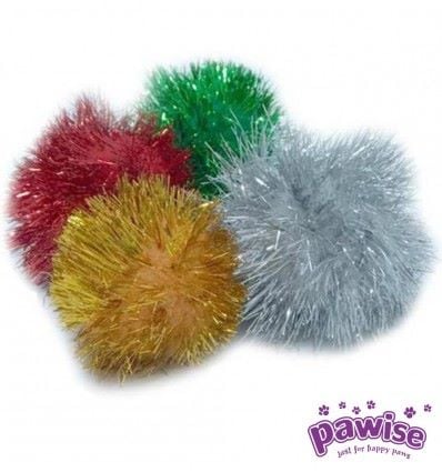 Pawise Jucarie Minge Pompom pentru Pisici 72 Buc