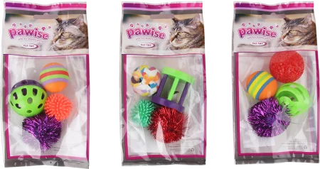 Pawise Jucarii Asortate pentru Pisici 4 Buc