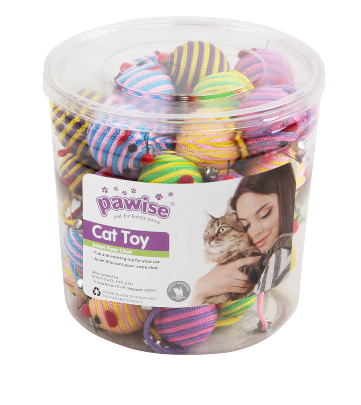 Pawise Rope Ball Mouse Set de 48 Buc