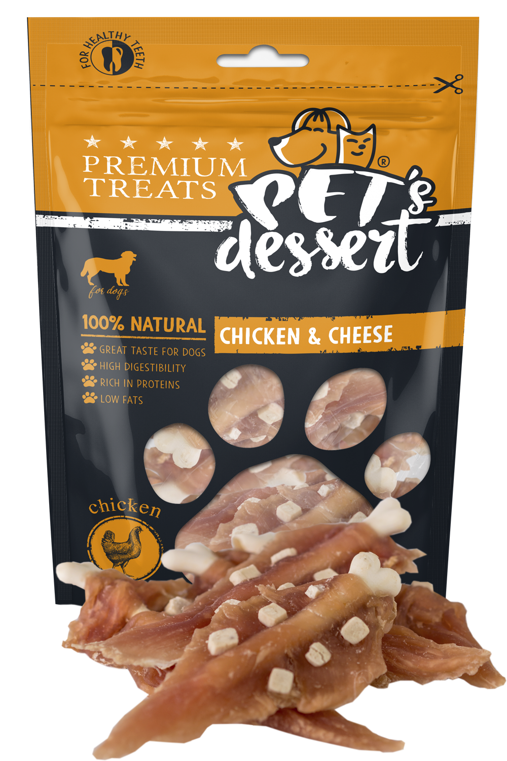 Pet s Dessert Dog Chicken Cheese 80g LSC-19