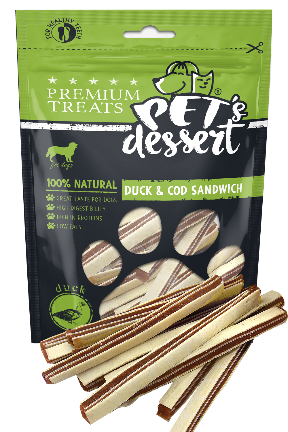 Pet s Dessert Dog DuckCod Sandwich 80G LSD-14