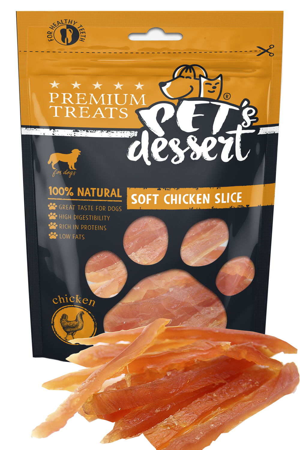 Pet s Dessert Dog Soft Chicken Slice 80g LSC-02