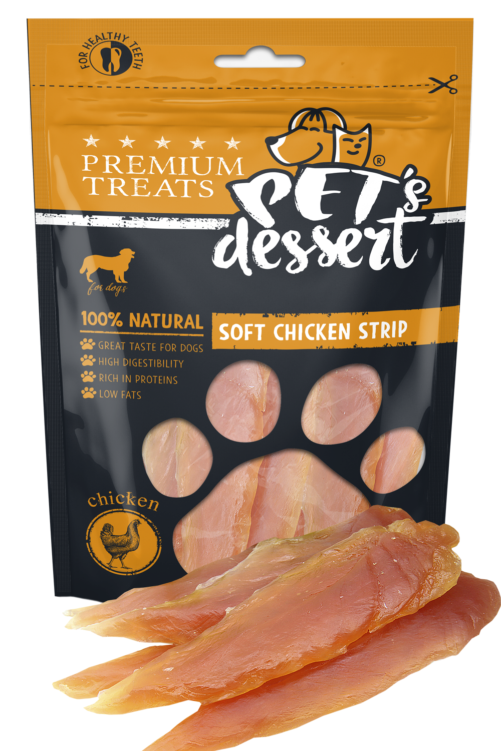 Pet s Dessert Dog Soft Chicken Strips 80g LSC-01