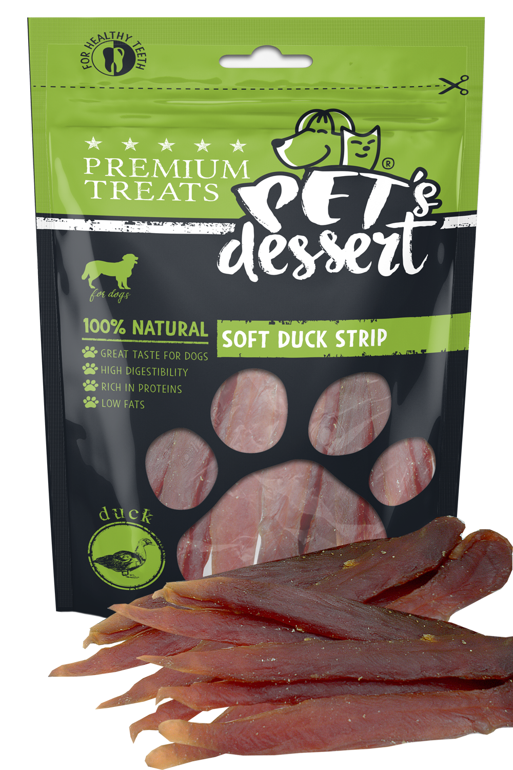 Pet s Dessert Dog Soft Duck Strip 80g LSD-02