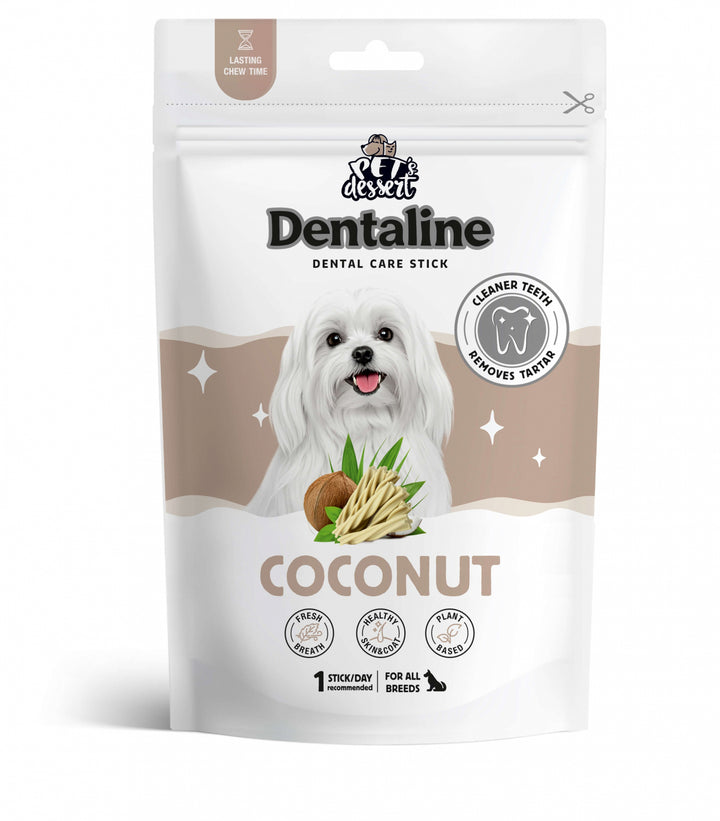 Pet s Dessert Dentaline Sticks pentru Igiena Dentara cu Cocos