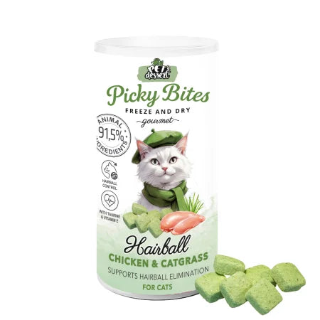 Pet,  s Dessert Recompense Picky Bites Hairball cu Pui si Iarba Pisicii (Catgrass)