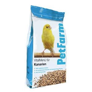 Meniu complet canari 1kg PetFarm - hrană fără coloranți și conservanți, bogată în mei și semințe naturale