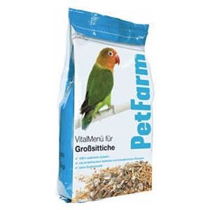 Meniu complet nimfe - PetFarm, 1kg - fără coloranti sau conservanti, bogat în mei și seminte canari