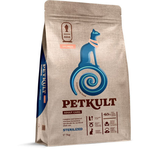 Hrana uscata Petkult Adult Care Sterilized pentru pisici cu continut ridicat de Somon 7kg