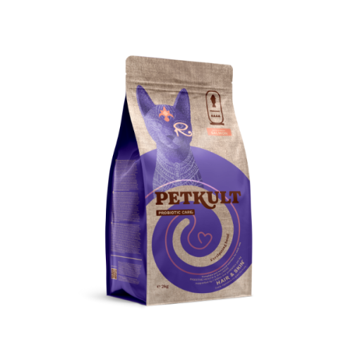 Hrana uscata Petkult Probiotic Care Hair &amp; Skin Fresh pentru pisici cu Somon 2kg
