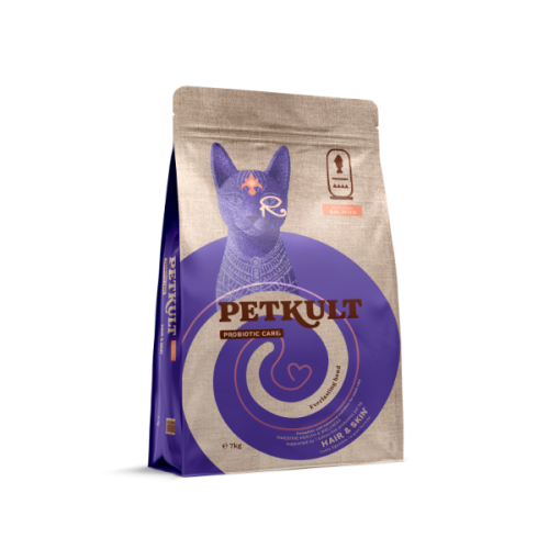 Hrana uscata Petkult Probiotic Care Hair &amp; Skin Fresh pentru pisici cu Somon 7kg