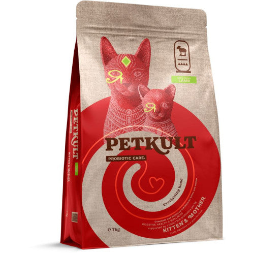 Hrana uscata Petkult Probiotic Care Kitten&amp;Mother Fresh pentru pisici, cu Miel proaspăt 7kg