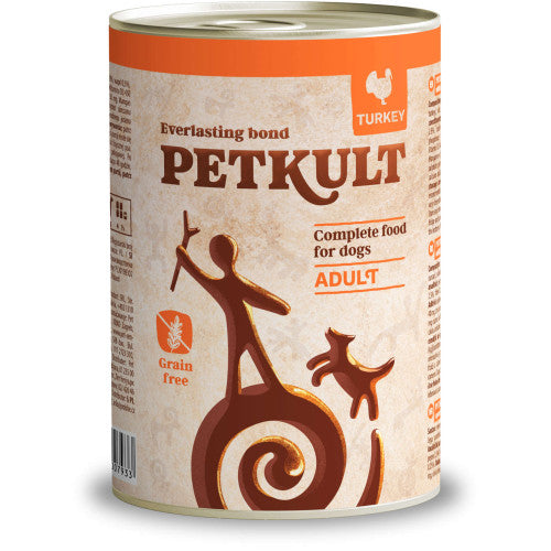 Hrana umeda pentru caini Petkult Adult cu curcan 400 g