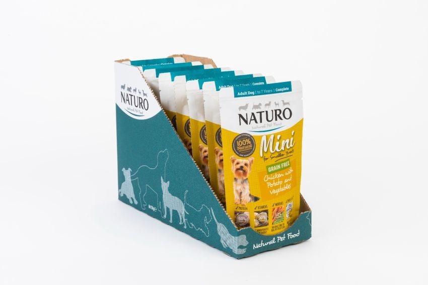 Pouch Naturo Dog Adult Mini cu Carne de Pui 150 Gr