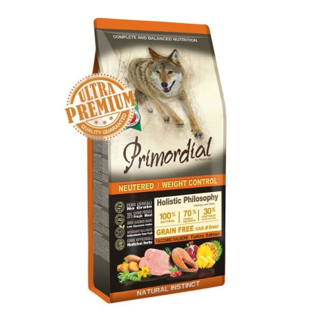 Primordial GF Holistic Dog Weight Control Adult cu Carne de Curcan si Somon