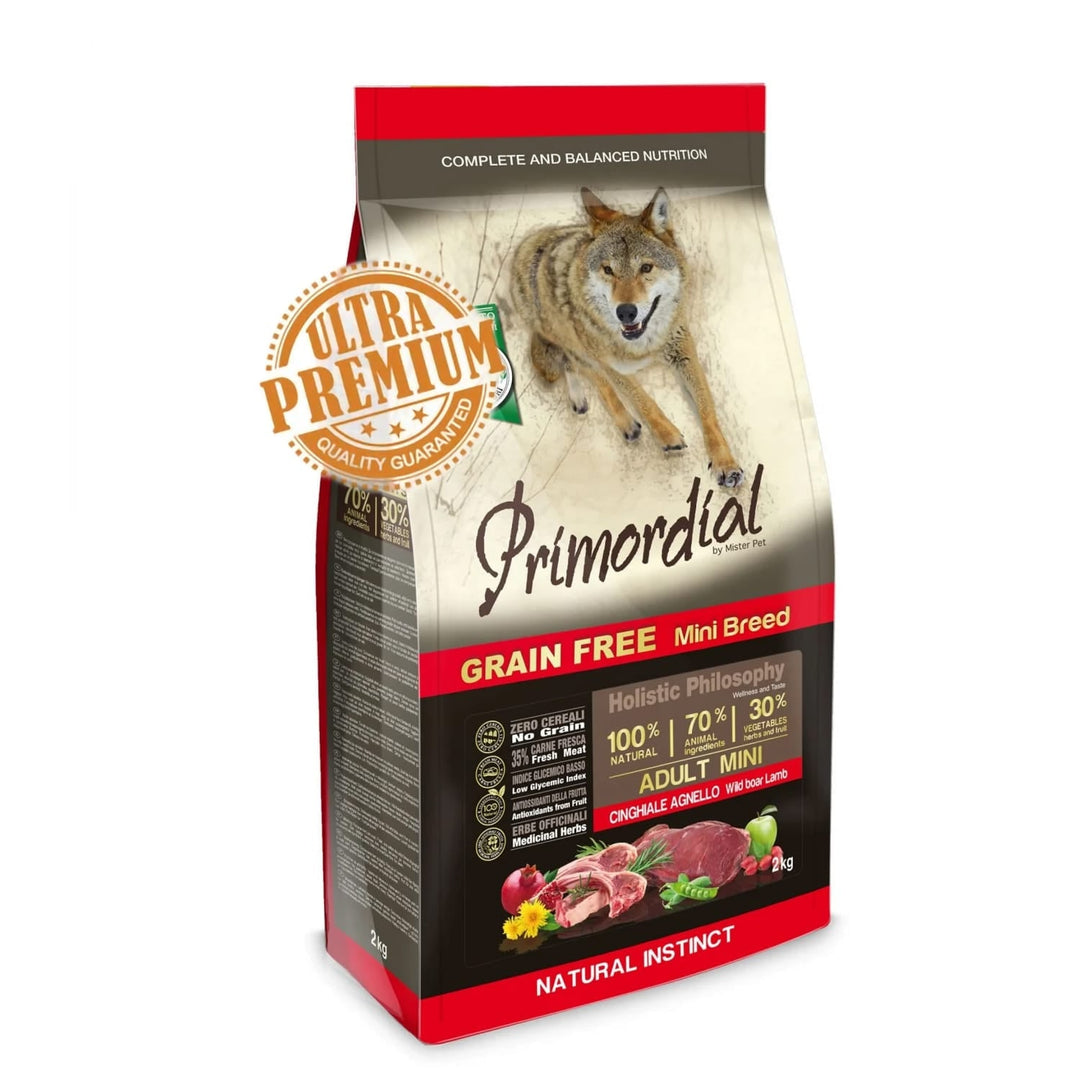 Primordial Grain-Free Holistic Dog Adult Mini cu Miel si Mistret
