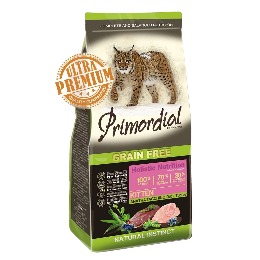 Primordial Grain-Free Holistic Kitten cu Rata si Curcan