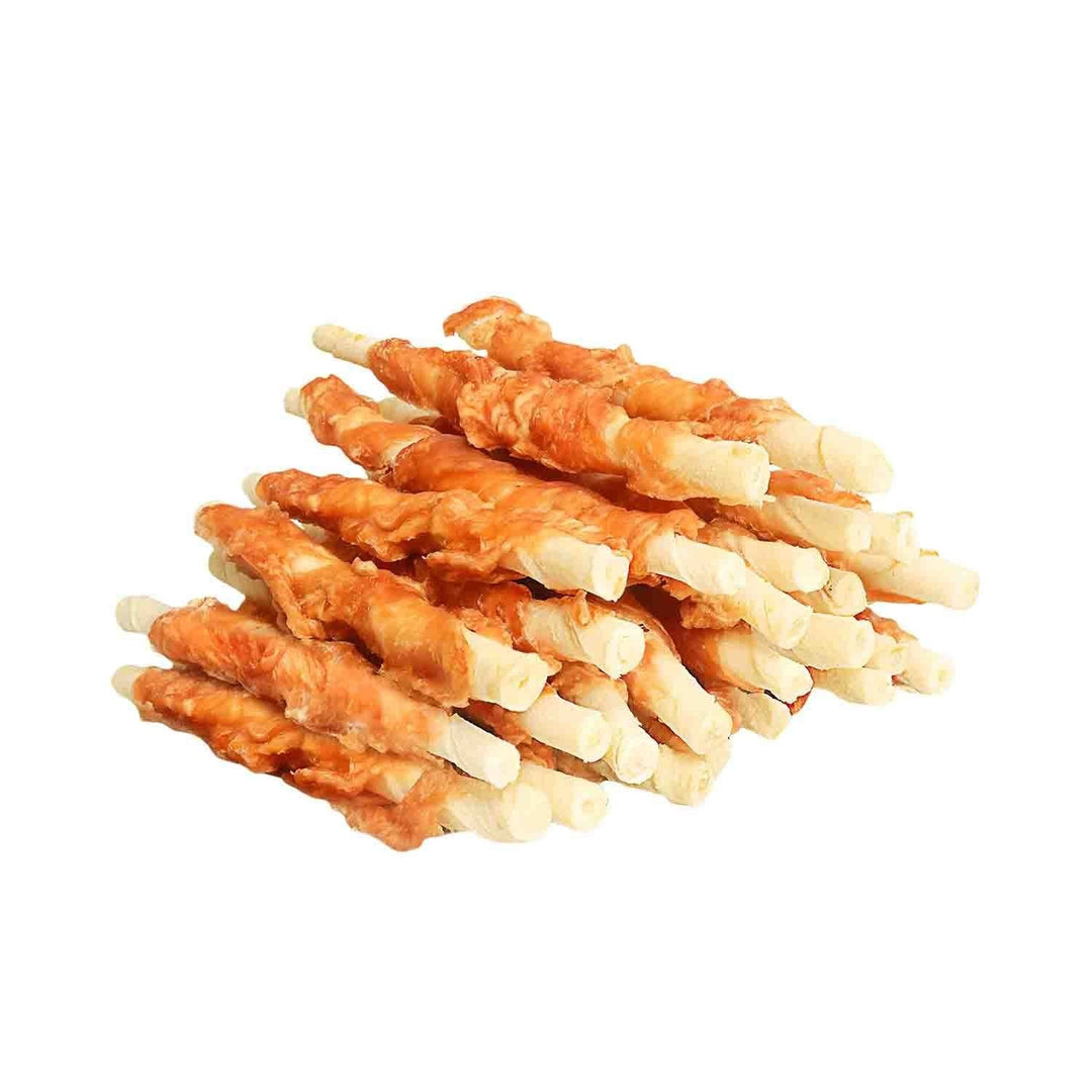 Recompense naturale câine adult, 4DOG GOODIES classic, textura ferma pui & piele presata, 1kg