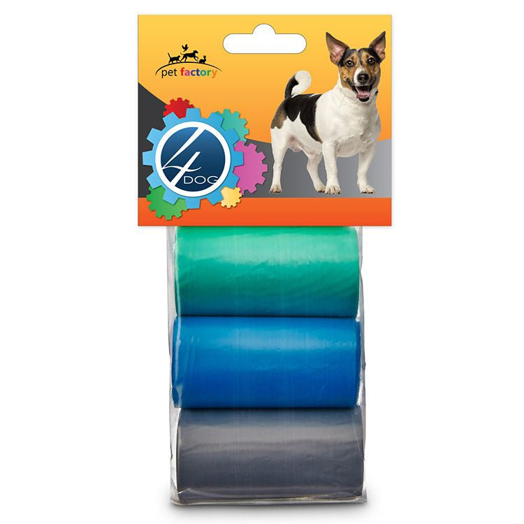 Set rezerve pungi igienice - 4DOG, 3 role, diverse culori disponibile