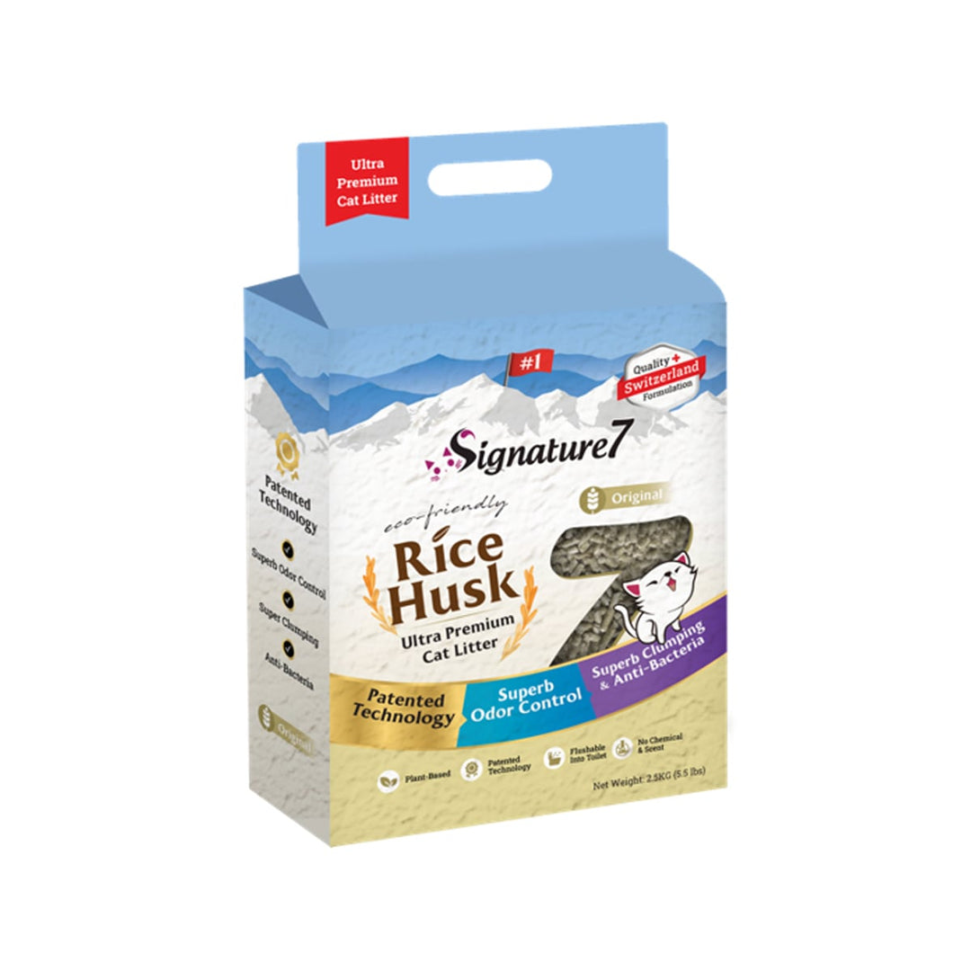 Signature7 Asternut Igienic Original Rice Husk 7 L