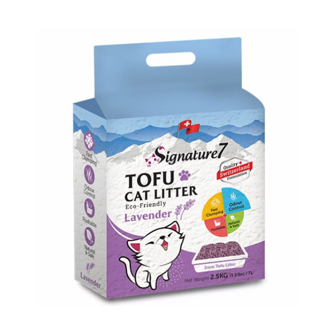 Signature7 Asternut Igienic Tofu pentru Pisici cu Lavanda 7 L