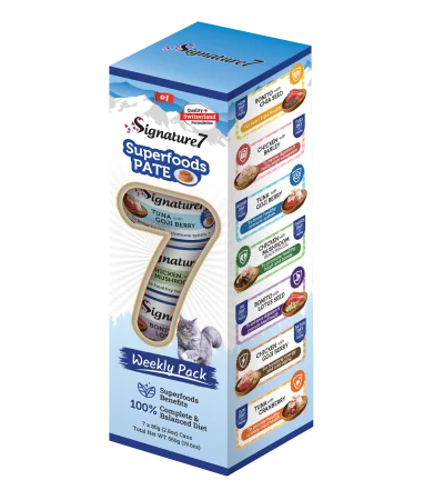 Signature7 Superfoods Pate Cat Variety Pack 7x80 Gr