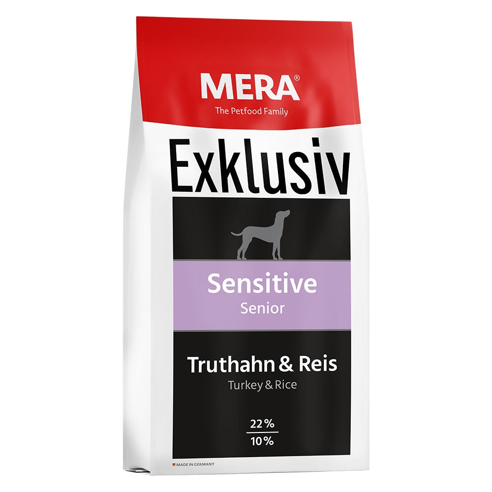 Hrană uscată câini adulti sensibili, curcan și orez 15kg - MERA DOG ex sensitive