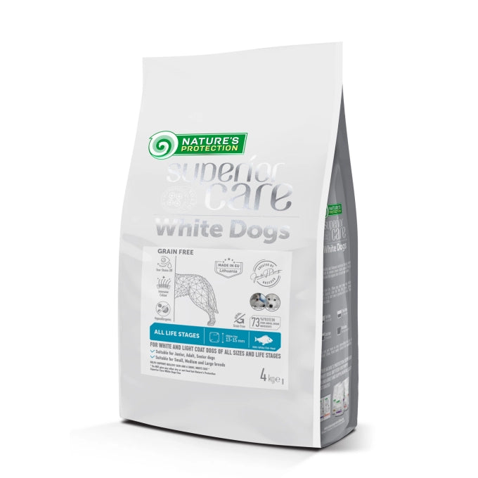 Superior Care White Dogs Grain Free All Life Stages cu Peste Alb