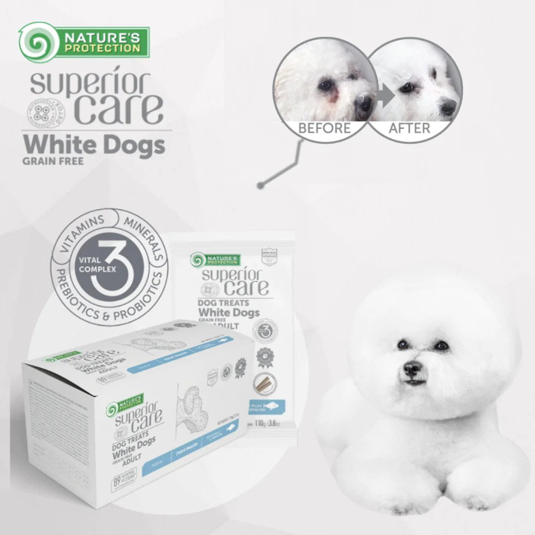 Superior Care White Dogs GF Snack Hips Joints cu Peste Alb 110 Gr