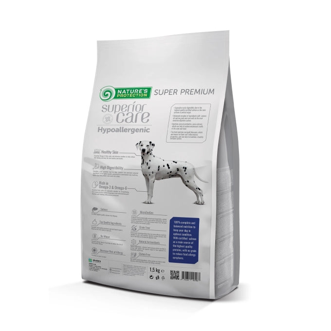 Superior Care Hypoallergenic Grain Free Adult All Breeds cu Somon 10 Kg