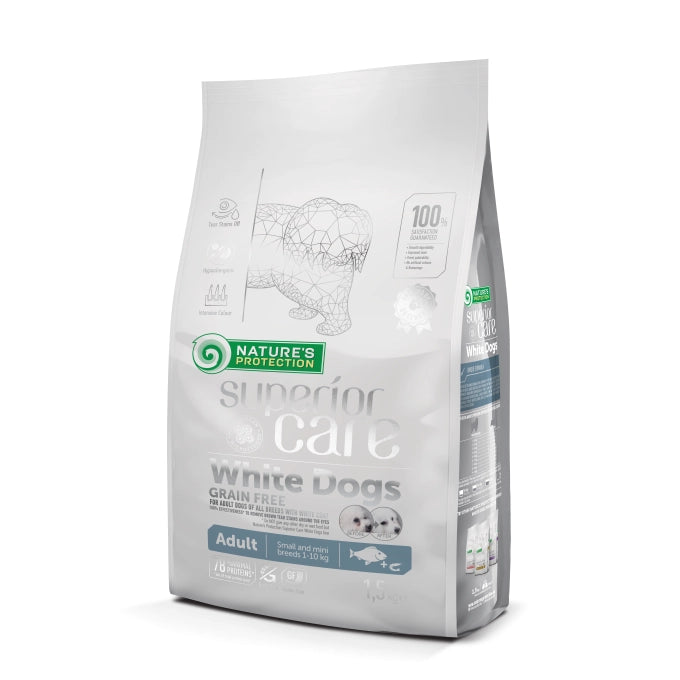 Superior Care White Dogs Grain Free SmallMini Breeds Adult cu Peste Alb
